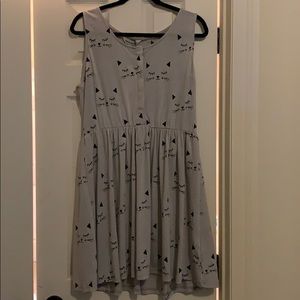 Cat print dress